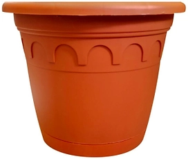 Горшок Soparco Roma d29,2 см 8,7 л полипропиленовый коричневый с поддоном