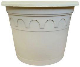 Горшок Soparco Roma d23,5 см 4,6 л полипропиленовый песочный с поддоном