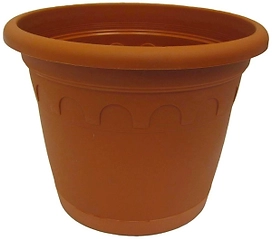 Горшок ГазонCity Roma d32,2 см 11,5 л полипропиленовый коричневый с поддоном