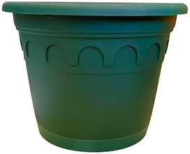 Горшок ГазонCity Roma d34,8 см 15 л полипропиленовый зеленый с поддоном