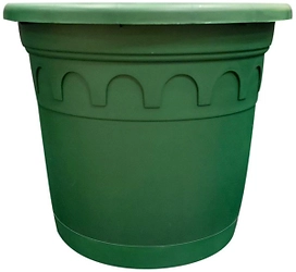 Горшок ГазонCity Roma d25,4 см 5,9 л полипропиленовый зеленый с поддоном