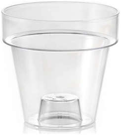 Горшок TeraPlast Porto e Plato clear d14 см полипропиленовый прозрачный