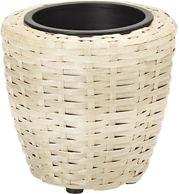 Кашпо Ротанг h16 см искусственный ротанг бежевое
