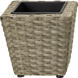 Кашпо Ротанг h16 см искусственный ротанг серое