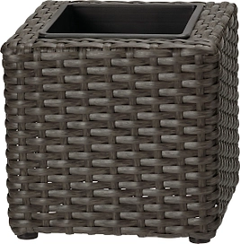 Кашпо Ротанг h16 см искусственный ротанг антрацит