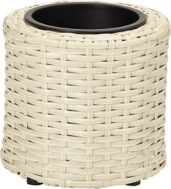 Кашпо Ротанг h16 см искусственный ротанг белое 