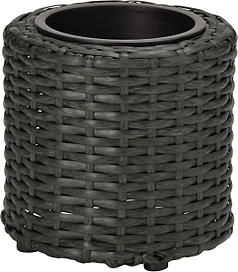 Кашпо Ротанг h16 см искусственный ротанг цилиндр антрацит