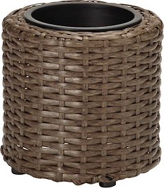 Кашпо Ротанг h16 см искусственный ротанг цилиндр коричневое 