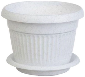 Кашпо IDEA Ливия d20 см 2,8 л полипропиленовое мраморное с поддоном