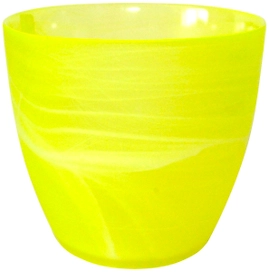Кашпо NiNaGlass Джина 2 d14 см 1 л стеклянное желтое