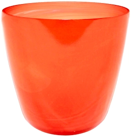 Кашпо NiNaGlass Джина 2 d14 см алебастровое оранжевое