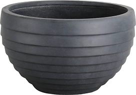 Кашпо Куб d34 см керамическое серое