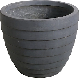 Кашпо Куб d30 см керамическое серое