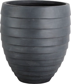Кашпо Куб 34х34х40 см керамическое серое