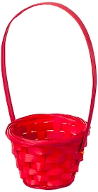 Корзина Азалия Декор d13 см бамбуковая красная