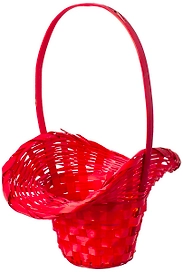 Корзина Азалия Декор Шляпа d22 см бамбуковая красная