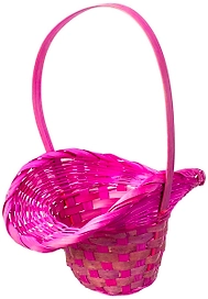 Корзина Азалия Декор Шляпа 29х22х15 cм ротанг ярко-розовая