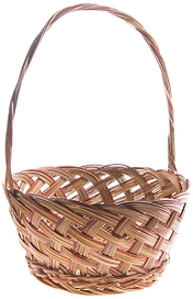 Корзина Азалия Декор d20 см деревянная коричнево-красная