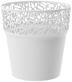 Кашпо Prosperplast Naturo d14,5 см полипропиленовое белое