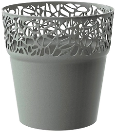Кашпо Prosperplast Naturo d14,5 см полипропиленовое серое