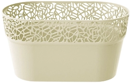 Кашпо Prosperplast Naturo 27,5х14,5х14,8 см полипропиленовое кремовое