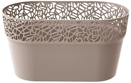 Кашпо Prosperplast Naturo 27,5х14,5х15 см полипропиленовое мокко