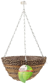 Кашпо Palisad Ротанг d30 см подвесное полукруг коричневое