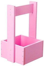 Корзина Азалия Декор №3 25х15х13,5 cм деревянная розовая