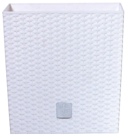 Кашпо Prosperplast Ротанг 26,2х26,2х26,6 см 11 л полипропиленовое белое