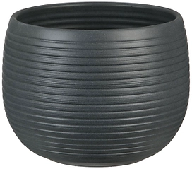 Кашпо Scheurich Linara 744 d18 см керамическое темно-серое