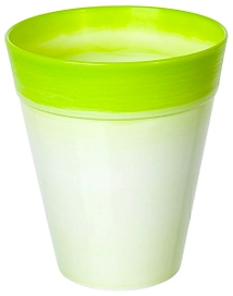 Кашпо Азалия Декор d15 см 1,7 л полипропиленовое зеленое