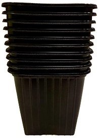 Горшок ГазонCity 7х7х6,5 см 0,21 л полистирольный черный