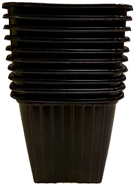 Горшок ГазонCity Линер 8,5х9х9 см 0,52 л полистирольный черный