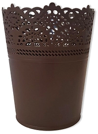 Кашпо ГазонСity Ажур d12 см 1,1 л полипропиленовое шоколадное