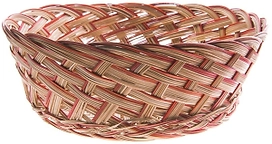 Кашпо Азалия Декор d26 см натуральный ротанг красное