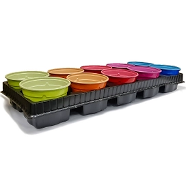 Набор кашпо ГазонCity 10,5x8 см с поддоном 10 шт