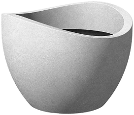 Горшок Scheurich Wave Globe 250 d30 h30 см пластик серый