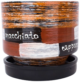 Горшок Кофе d11 см керамический коричневый