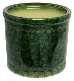 Горшок Цилиндр d40 см 31 л керамический зеленый с поддоном