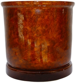 Горшок Цилиндр d56 см 78 л керамический коричневый с поддоном