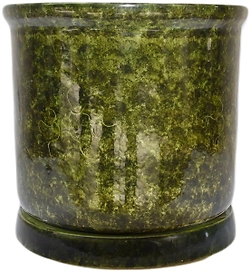 Горшок Цилиндр d56 см 78 л керамический зеленый с поддоном