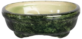 Горшок Бонсайница d24 см керамический зеленый