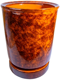 Вазон d33 см керамический коричневый