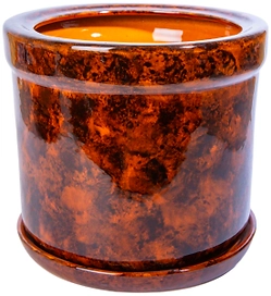 Горшок Цилиндр d21 см керамический коричневый