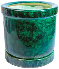 Горшок Цилиндр d21 см керамический зеленый