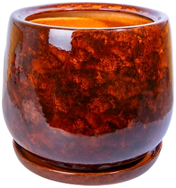 Горшок Тюльпан d22 см керамический коричневый