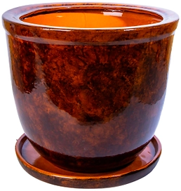 Горшок Кедр №2 d25 см керамический коричневый