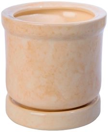 Горшок Цилиндр d12,5 см керамический бежевый с подставкой