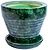 Горшок d14 см керамический зеленый