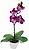 Искусственный цветок фаленопсис фиолетовый 30 см в горшке